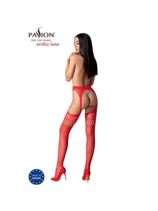 PASSION - S026 MEDIAS CON LIGUERO ROJO TALLA ÚNICA