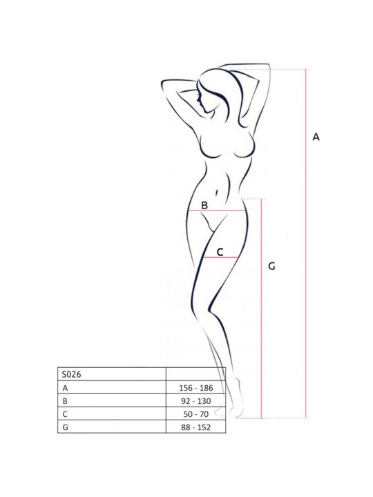 PASSION - S026 RED STOCKINGS WITH GARTER ONE SIZE