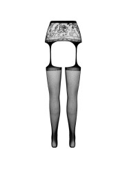 PASSION - S028 ZWARTE KOUSEN MET KOUSENBAND ONE SIZE