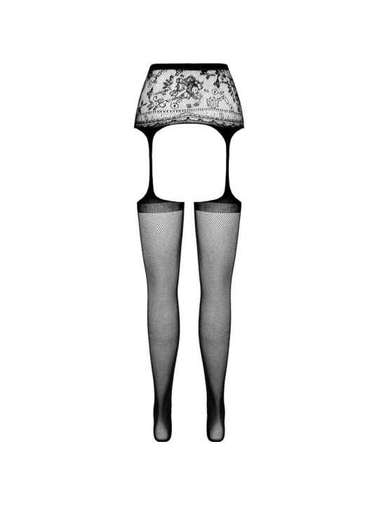 PASSION - S028 SCHWARZE STRUMPFSTRUMPFHOSE, EINE GRÖSSE