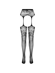 PASSION - S029 ZWARTE KOUSEN MET KOUSENBAND ONE SIZE