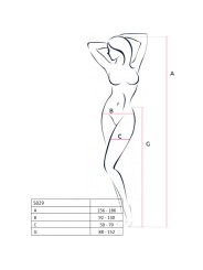 PASSION - S029 SCHWARZE STRUMPFSTRUMPFHOSE, EINE GRÖSSE