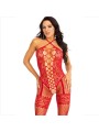 LEG AVENUE - BODYSTOCKING COU LICOL COEURS ROUGES ROUGE