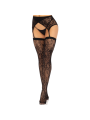 LEG AVENUE - CUISSES DENTELLES & JARRETELLES NOIR