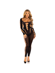 LEG AVENUE - RECKLESS ANKLE BODYSTOCKING SCHWARZ