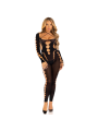 LEG AVENUE - BODYSTOCKING DE TORNOZELO RECKLESS PRETO
