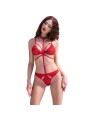CHILIROSE - CR 4633 SET ZWEITEILIG ROT S/M