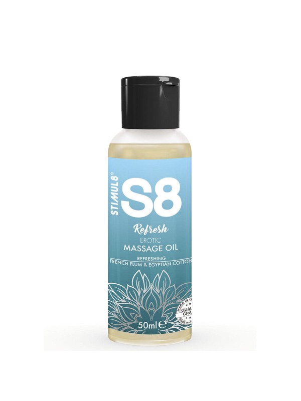 STIMUL8 - S8 REFRESH OLIO DA MASSAGGIO EROTICO IN COTONE 50 ML