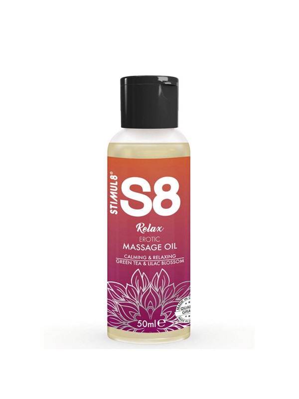 STIMUL8 - S8 RELAX ÓLEO DE MASSAGEM ERÓTICA CHÁ VERDE 50 ML