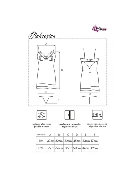 LIVCO CORSETTI FASHION - MAKREZIAN LC 90545 CAMICIA + PANTY NERO