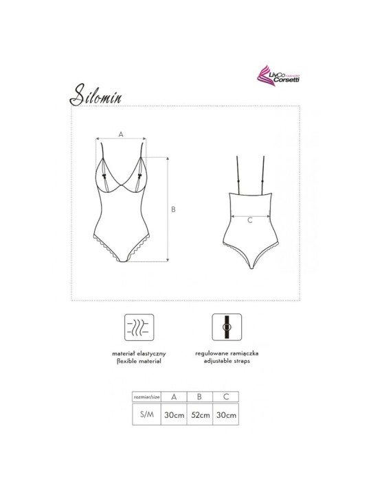LIVCO CORSETTI FASHION - SILOMIN LC 1401 BODY + BATA NEGRO TALLA ÚNICA