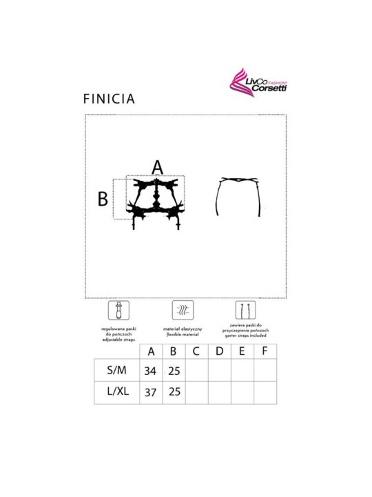 LIVCO CORSETTI FASHION - FINICIA LC90725 GARTERGÜRTEL SCHWARZ