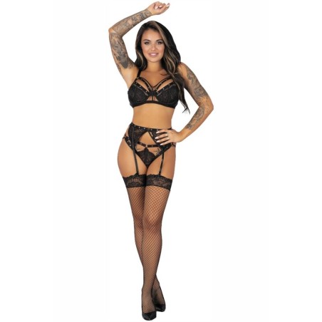 LIVCO CORSETTI FASHION - POJZON LC 90670 SUJETADOR + MEDIAS + LIGUERO 