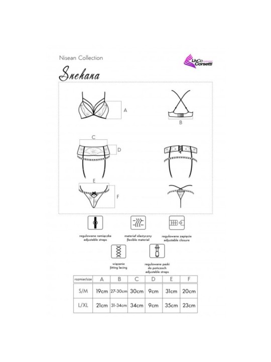 LIVCO CORSETTI FASHION - SNEHANA LC 90443 SUTI + CINTA LIGA + CALCINHA