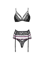 LIVCO CORSETTI FASHION - SNEHANA LC 90443 BH + KOUSENBAND + PANTY ZWAR