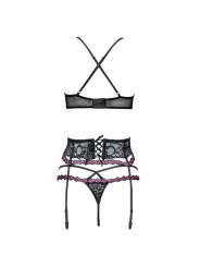 LIVCO CORSETTI FASHION - SNEHANA LC 90443 BH + KOUSENBAND + PANTY ZWAR