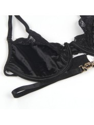 SUBBLIME - ENSEMBLE 3 PIÈCES SOUTIEN-GORGE + STRING + JARRETIÈRE DENTE