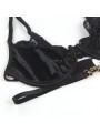 SUBBLIME - 3-DELIGE SET BH + TRANG + KOUSENBAND ZWART KANT S/M