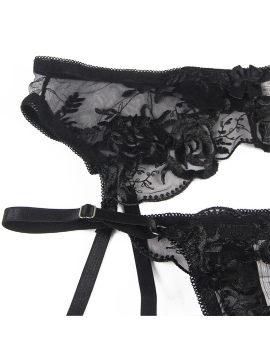 SUBBLIME - SET DE 3 PIEZAS SUJETADOR + TANGA + LIGA ESTAMPADO FLORAL N