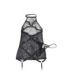 SUBLLIME - TRANSPARENT HALTER NECK DRESS BLACK L/XL