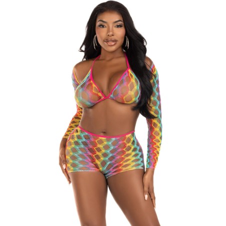 LEG AVENUE - DRIEDELIGE MULTICOLOR SET