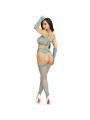 LEG AVENUE - BAS & GANTS CROP TOP BLEU