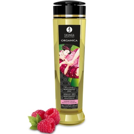 SHUNGA - BIOLOGISCHE MASSAGEOLIE MET FRAMBOZENGEUR 240 ML