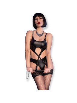 CHILIROSE - CR 4625 SET FOUR PIECES CROTCHLESS BLACK L