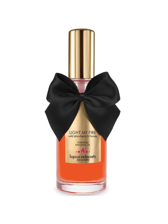 BIJOUX INDISCRETS - ÃLEO DE MASSAGEM EFEITO CALOR AROMA DE MORANGO