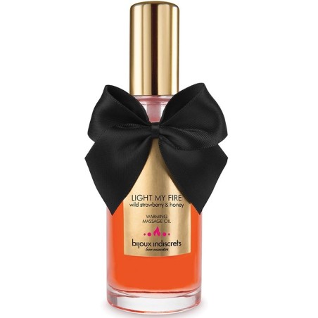 BIJOUX INDISCRETS - ÃLEO DE MASSAGEM EFEITO CALOR AROMA DE MORANGO