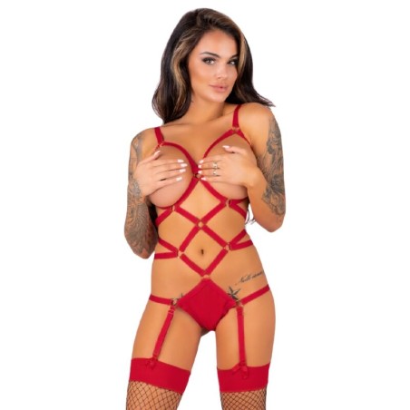 LIVCO CORSETTI FASHION - THIARA LC 20213 SET BODY + RODE KOUSEN S/M