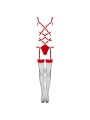 LIVCO CORSETTI FASHION - THIARA LC 20213 SET BODY + CALZE ROSSO S/M