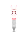 LIVCO CORSETTI FASHION - THIARA LC 20213 SET BODY + MEDIAS ROJA S/M