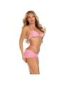 LEG AVENUE - ROZE DIAMANTEN DRIEDELIGE SET M/L