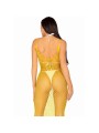 LEG AVENUE - ROBE LONGUE FILET JAUNE TAILLE UNIQUE