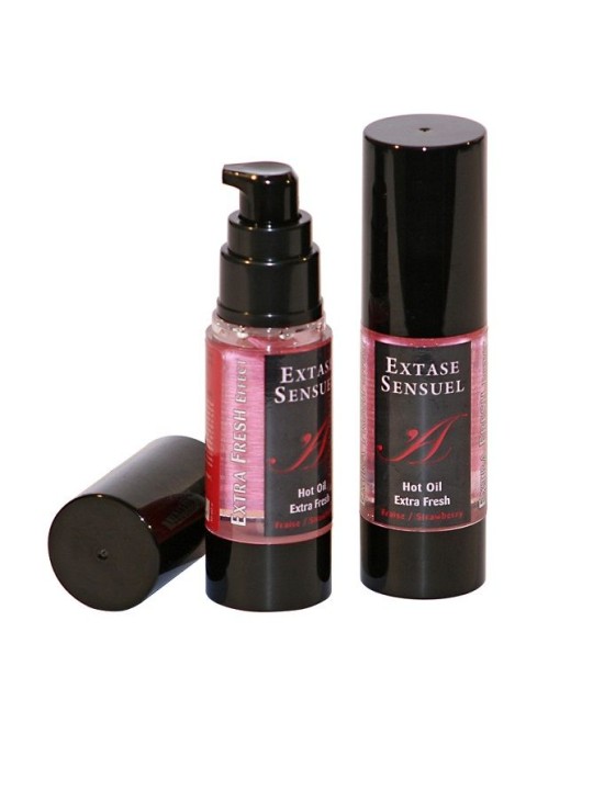 EXTASE SENSUAL - ÓLEO DE MASSAGEM COM EFEITO MORANGO EXTRA FRESCO 30 M