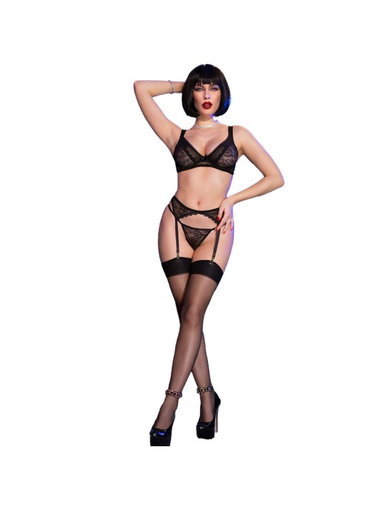 CHILIROSE - CR 4692 SET VIERTEILIG SCHWARZ L
