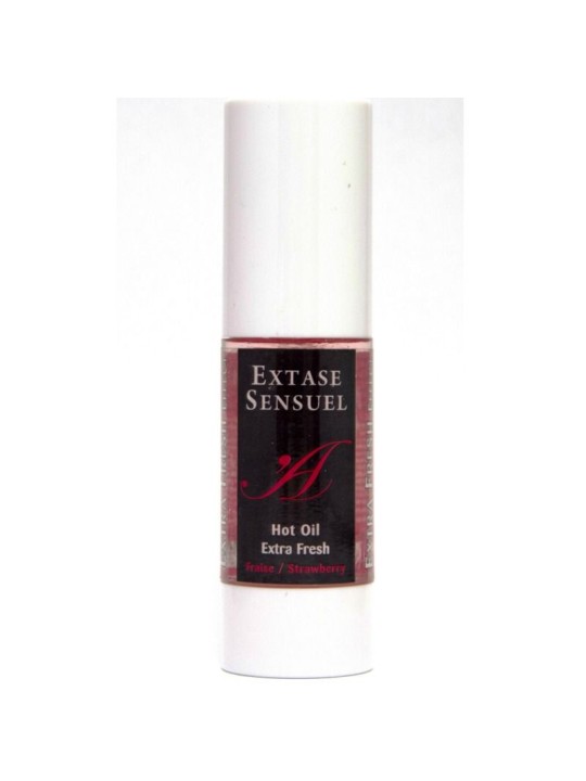 EXTASE SENSUAL - ÓLEO DE MASSAGEM COM EFEITO MORANGO EXTRA FRESCO 30 M