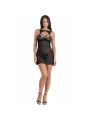 LIVCO CORSETTI FASHION - KROLINA LC 90734 CHEMISE + PERIZOMA NERO S/M