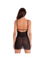 LIVCO CORSETTI FASHION - KROLINA LC 90734 CHEMISE + TANGA NEGRO L/XL