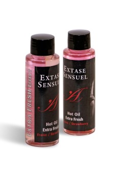 EXTASE SENSUAL - HUILE DE MASSAGE EFFET FRAISE EXTRA FRAÎCHE 100 ML