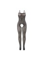 SUBBLIME - 951726 BLACK ELASTIC FISHNET CROTCHLESS BODYSTOCKING ONE SI