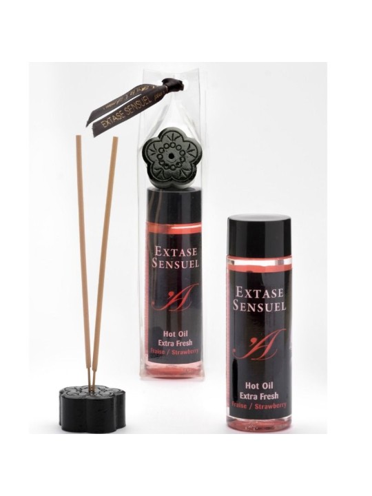 EXTASE SENSUAL - ACEITE MASAJE EFECTO EXTRA FRESH FRESA 100 ML