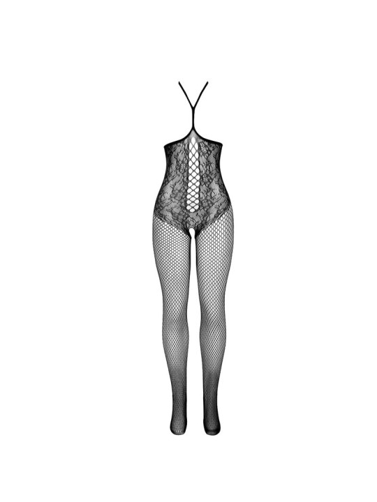 SUBBLIME - 951849 BODYSTOCKING RÉSILLE OUVERT ET COL LICOU NOIR TAILLE