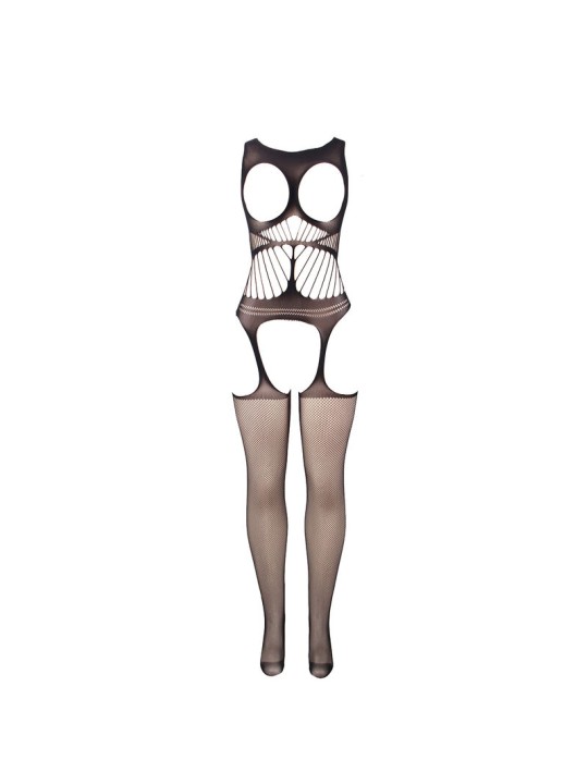 SUBBLIME - 951900 CROTCHLESS MESH BODYSTOCKING MET CUPS EN OPEN SCHOUD
