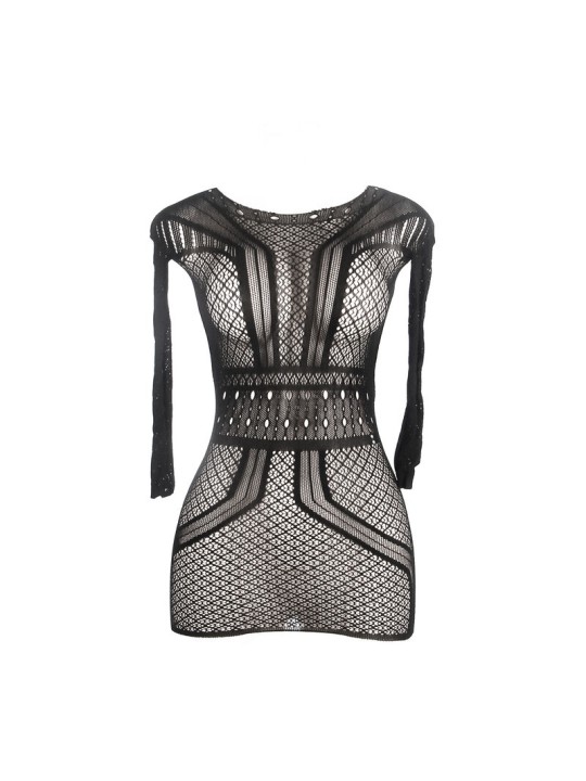 SUBBLIME - 951931 SHORT FISHNET DRESS WITH BARE BACK ONE SIZE
