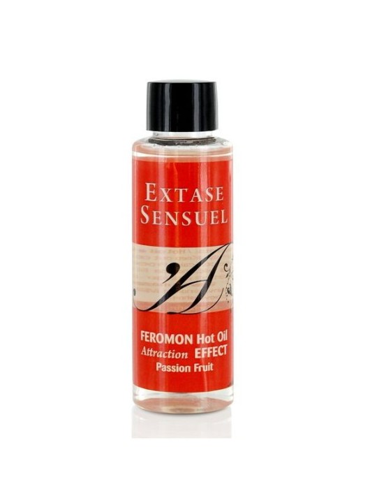 EXTASE SENSUAL - ACEITE MASAJE EFECTO CALOR CON FEROMONAS FRUTA DE LA 