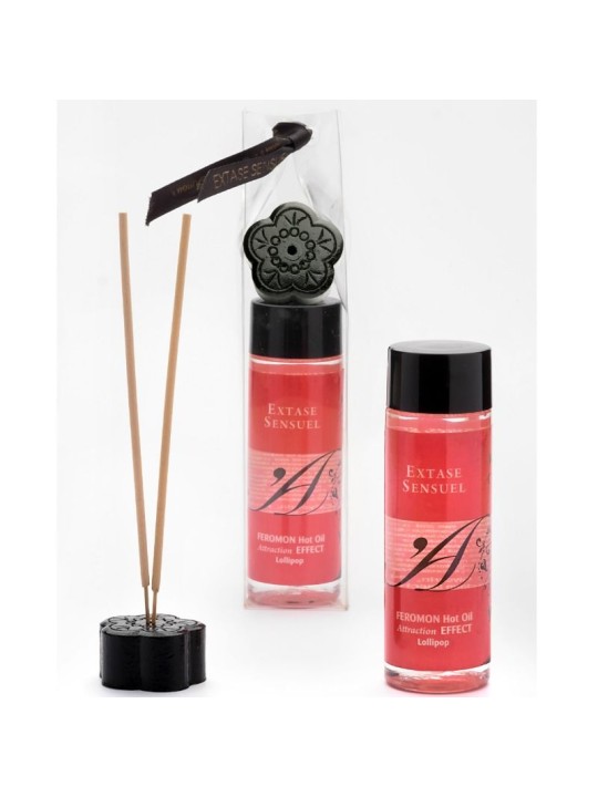 EXTASE SENSUAL - ÓLEO DE MASSAGEM DE EFEITO DE CALOR COM FEROMONAS DE 