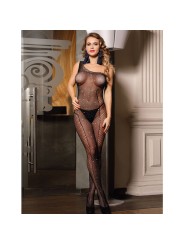 SUBBLIME - 952037 BODYSTOCKING MONOSPALLA A RETE CON STRASS NERO TAGLI