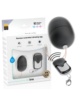 ONLINE - OEUF VIBRANT TÉLÉCOMMANDE S NOIR